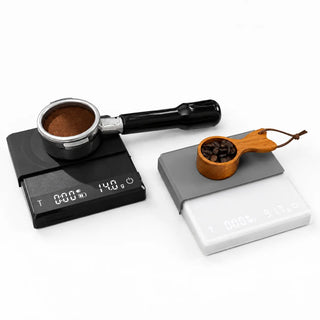 Yozcoffee Waga do kawy z timerem, cyfrowa, 2 kg, akumulator, czarno-biała – opcje w kolorze czarnym