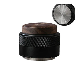 Yozcoffee Ubijak dystrybutora espresso 51/58 mm Przygotowanie krążka z drewna orzechowego Czarny/Srebrny – drewniany czarny