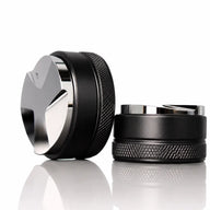 Yozcoffee Dystrybutor espresso 51/53/58mm stop aluminium 3-listkowy czarny – ustawienia kąta z przodu