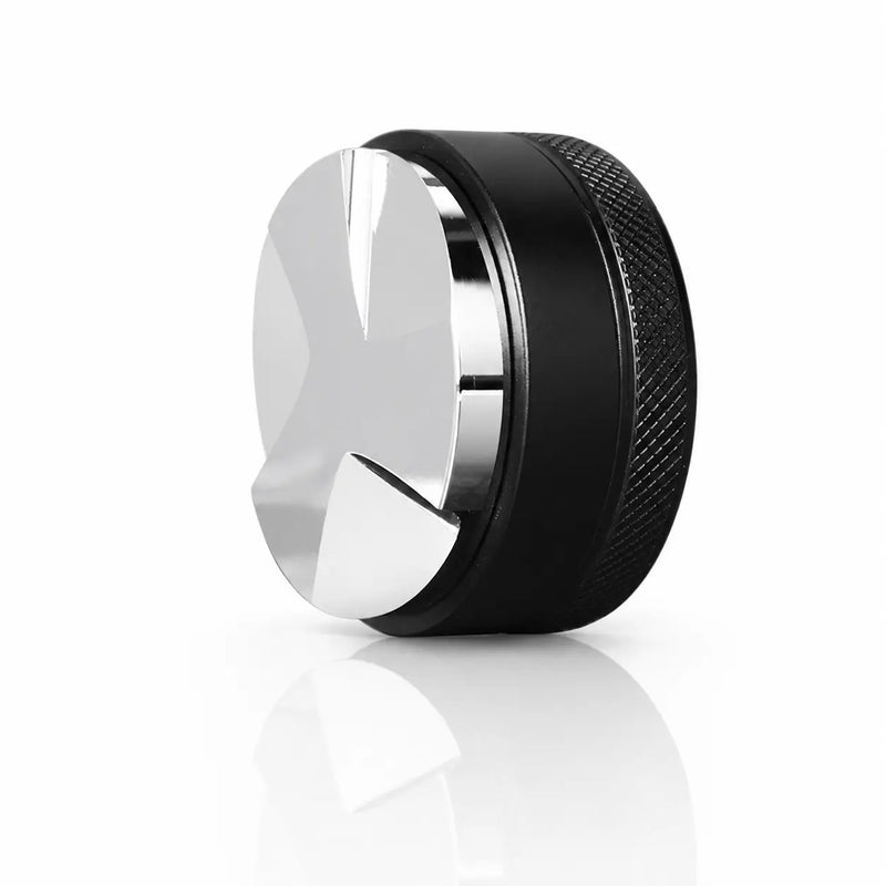 Yozcoffee Dystrybutor espresso 51/53/58mm Stop aluminium 3-listkowy Czarny – podstawa