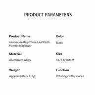 Yozcoffee Dystrybutor espresso 51/53/58mm Stop aluminium 3-listkowy czarny – przewodnik po rozmiarach