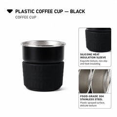 Yozcoffee Izolowany kubek do kawy o pojemności 300 ml z silikonową osłoną