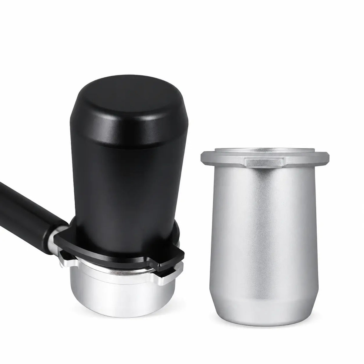 Yozcoffee Kubek dozujący do espresso Breville 54 mm Stop aluminium Czarny/Srebrny – kolba czarny srebrny