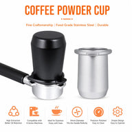 Yozcoffee Kubek dozujący do espresso Breville 54 mm stop aluminium czarny/srebrny – przegląd funkcji