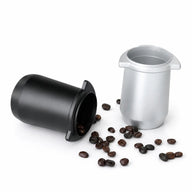 Yozcoffee Kubek do espresso Breville 54mm Stop aluminium Czarny/Srebrny – czarna srebrna fasola