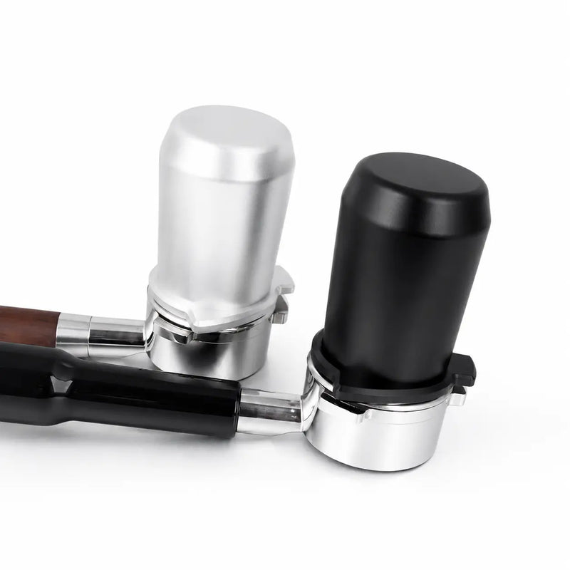 Yozcoffee Kubek dozujący do espresso Breville 54 mm stop aluminium czarny/srebrny – kolby w kolorze czarnym i srebrnym