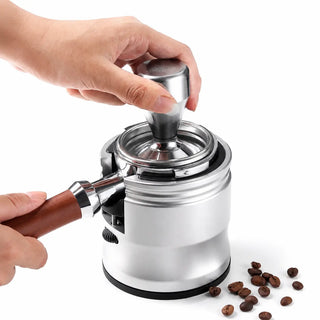 Yozcoffee Podstawka do ubijania espresso Stop aluminium Regulowana kolba Srebrny/szary – regulowany srebrny