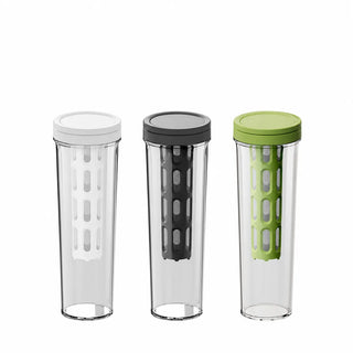 Yozcoffee Butelka z zaparzaczem na zimno 600 ml BPA-Free Slim Filter Biały/Szary/Zielony – trzy kolory
