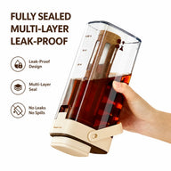 Yozcoffee Dzbanek do kawy na zimno 1000ml BPA-Free Filtr Apricot/White – szczelny