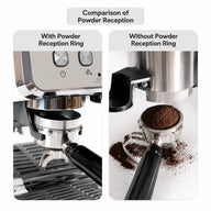 Yozcoffee Lejek dozujący espresso 51/53/58mm Magnetyczna stal nierdzewna Srebrny – porównanie redukcji rozsypywania się