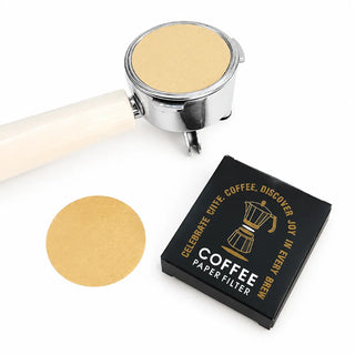 Yozcoffee Papierowy filtr do kawy Moka 53-58mm Pulpa drzewna, 100 szt. – opakowanie