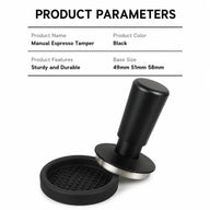 Yozcoffee Sprężynowy ubijak do espresso 49/51/58 mm stal nierdzewna – rozmiary