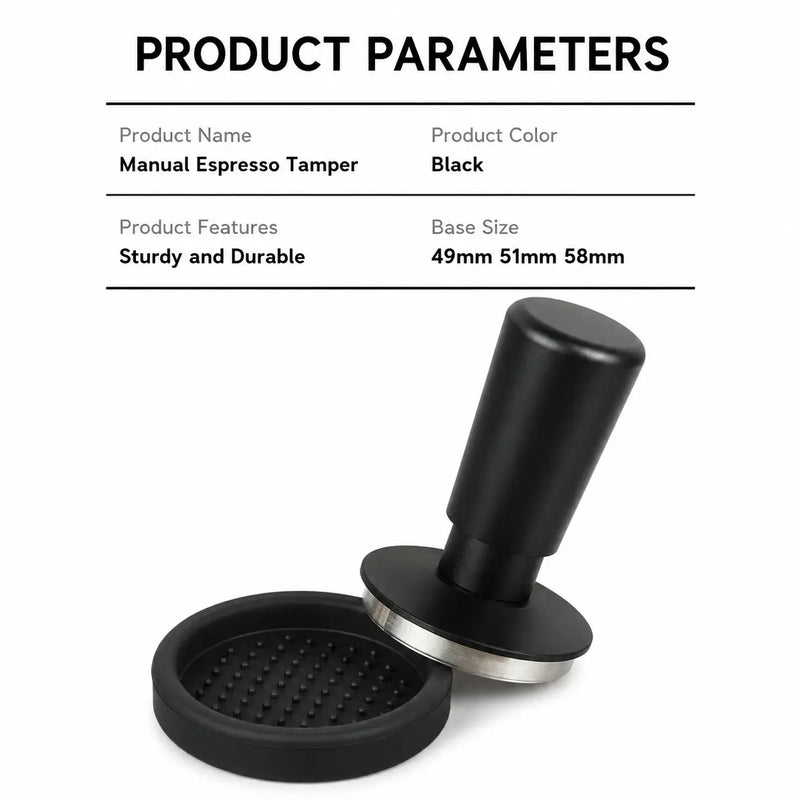 Yozcoffee Sprężynowy ubijak do espresso 49/51/58 mm stal nierdzewna – rozmiary