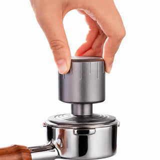 Yozcoffee Sprężynowy ubijak do espresso 51/53/58mm Podstawka ze stali nierdzewnej Czarny/Srebrny/Zielony – srebrny zamknij