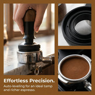 Yozcoffee Ubijak do espresso 51/53/58 mm Drewno orzechowe Constant Force – 58 mm naprzemienny kąt pełny